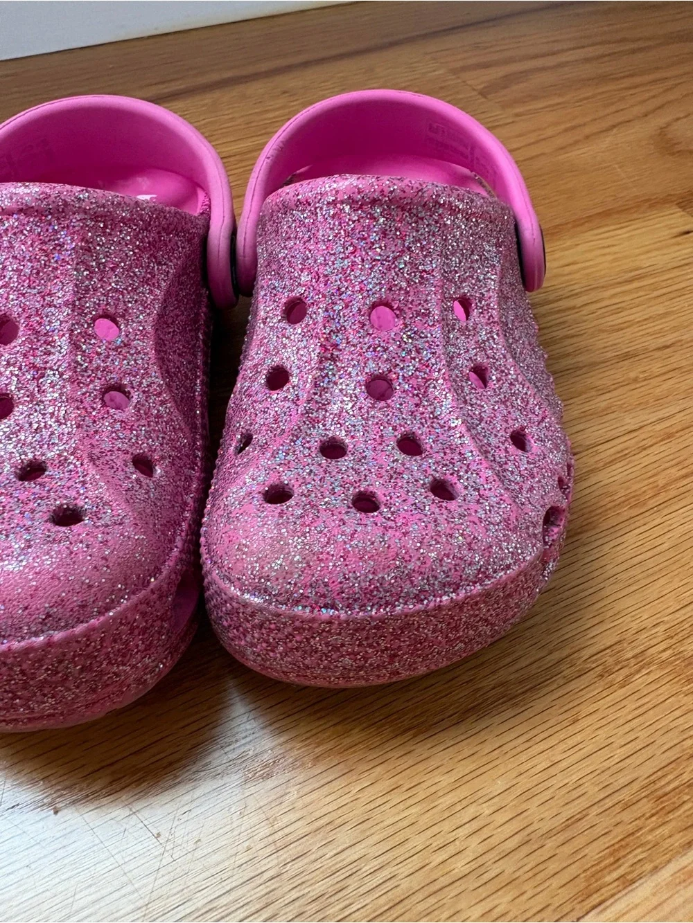 CROCS Kids Sparkle Pink Clog Sandals